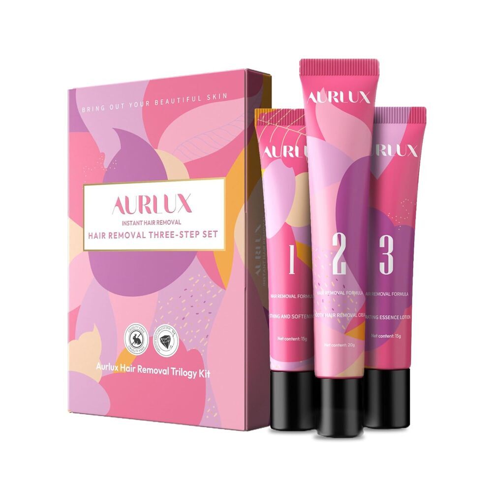 Aurlux Trilogy Facial Hair Removal Kit Women PCOS Chin Upper Lip Sealed NIB